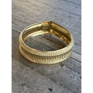 JCM 925 Italy Gold Vermeil Bracelet Cuff Vintage Signed